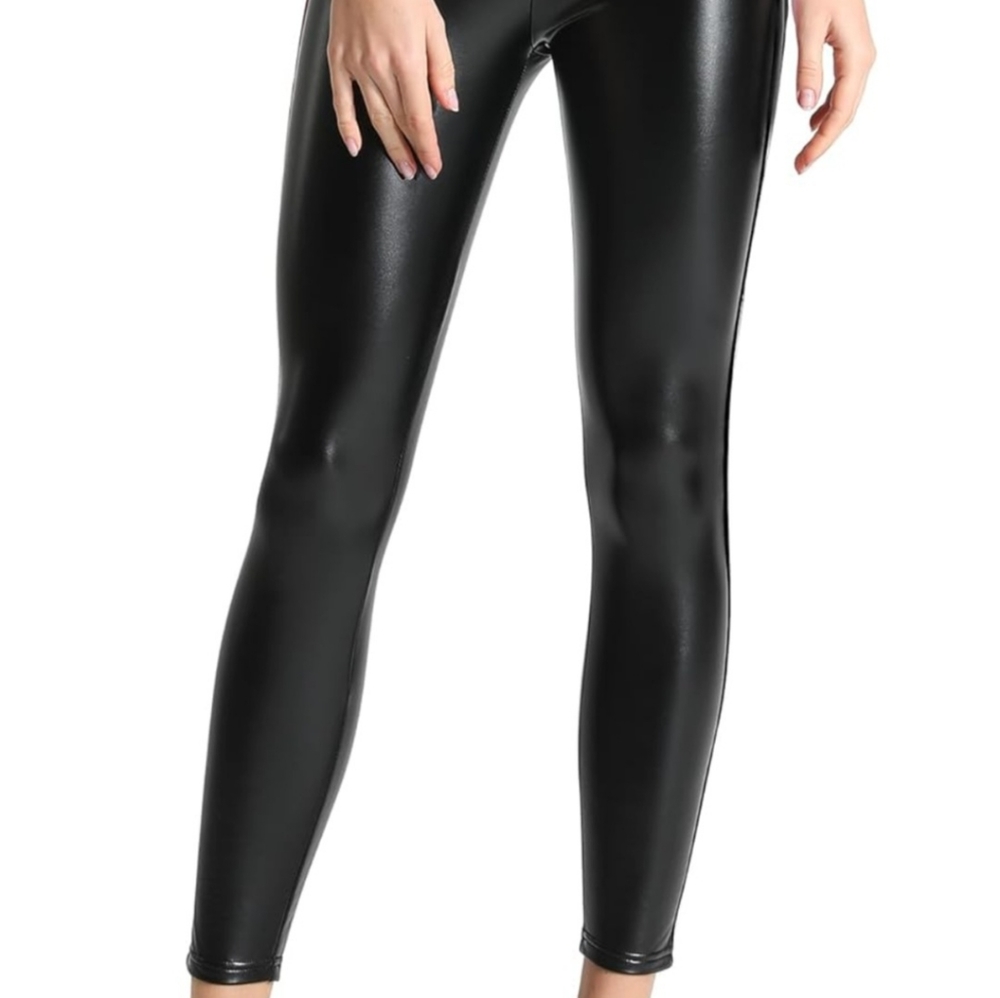 TAGOO feaux leather black pants BNWT - Picture 3 of 13